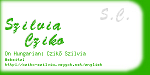 szilvia cziko business card